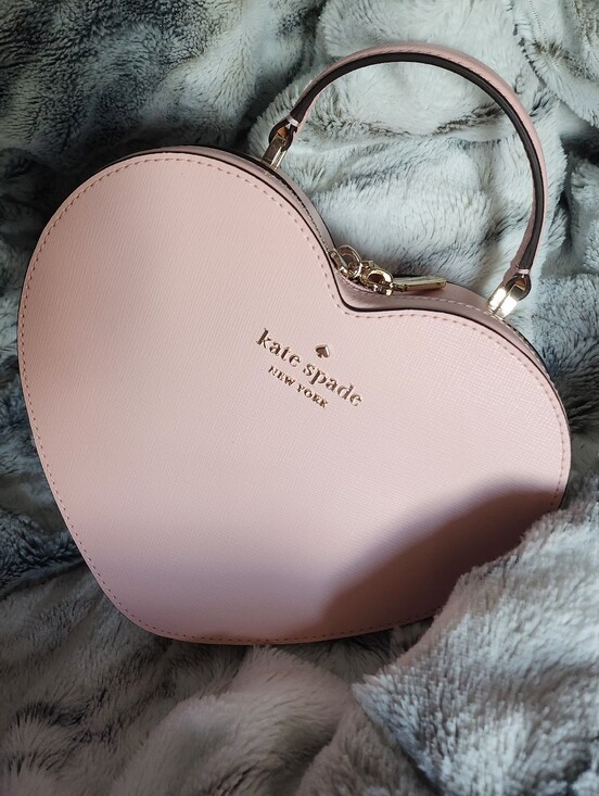 kate spade Handbags - kate spade pale pink heart-shaped top-handle mini bag
